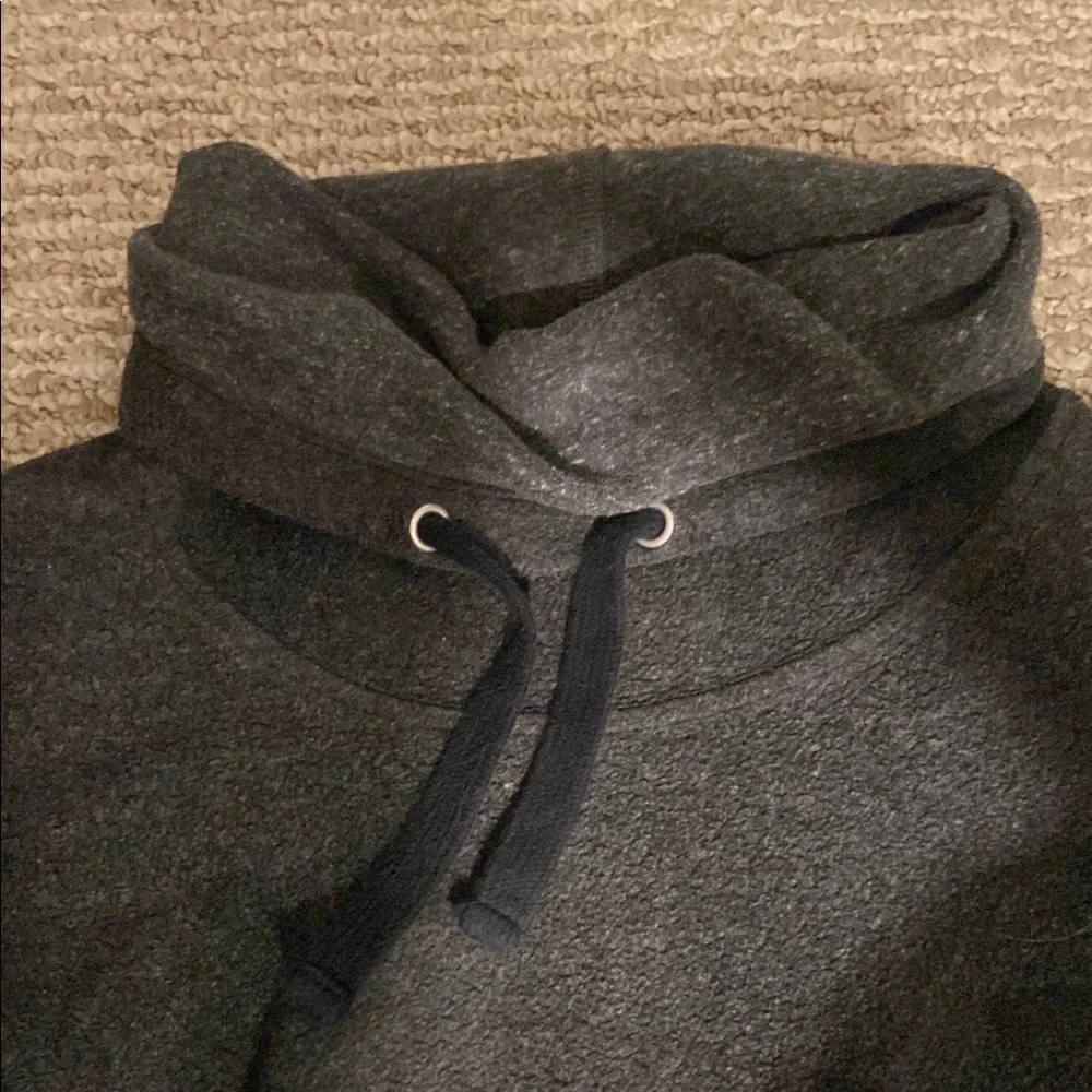 Alo Yoga Gray Cowl Neck Pullover Hoodie Athleisure Cozy Sweatshirt XS